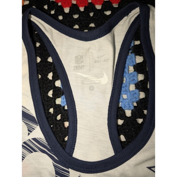 Dallas Cowboys Ladies Dri Fit Touchdown White Tank Top Women's Small NWT - Picture 2 of 5